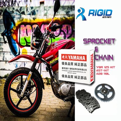 Yamaha YBR 125 Chain Kit Deliver Free angle 1