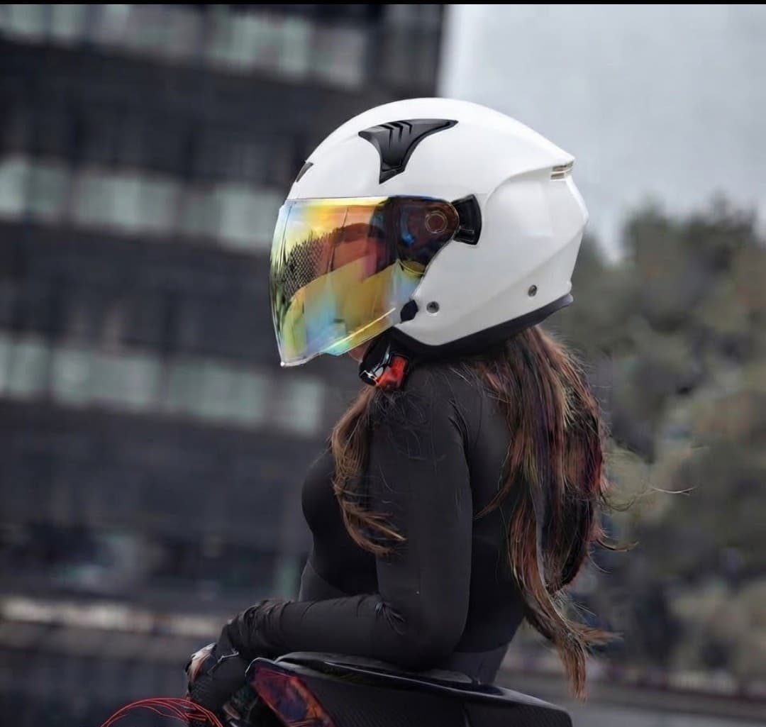 Open face Helmet  Model 850 Solid Color Pink angle 3
